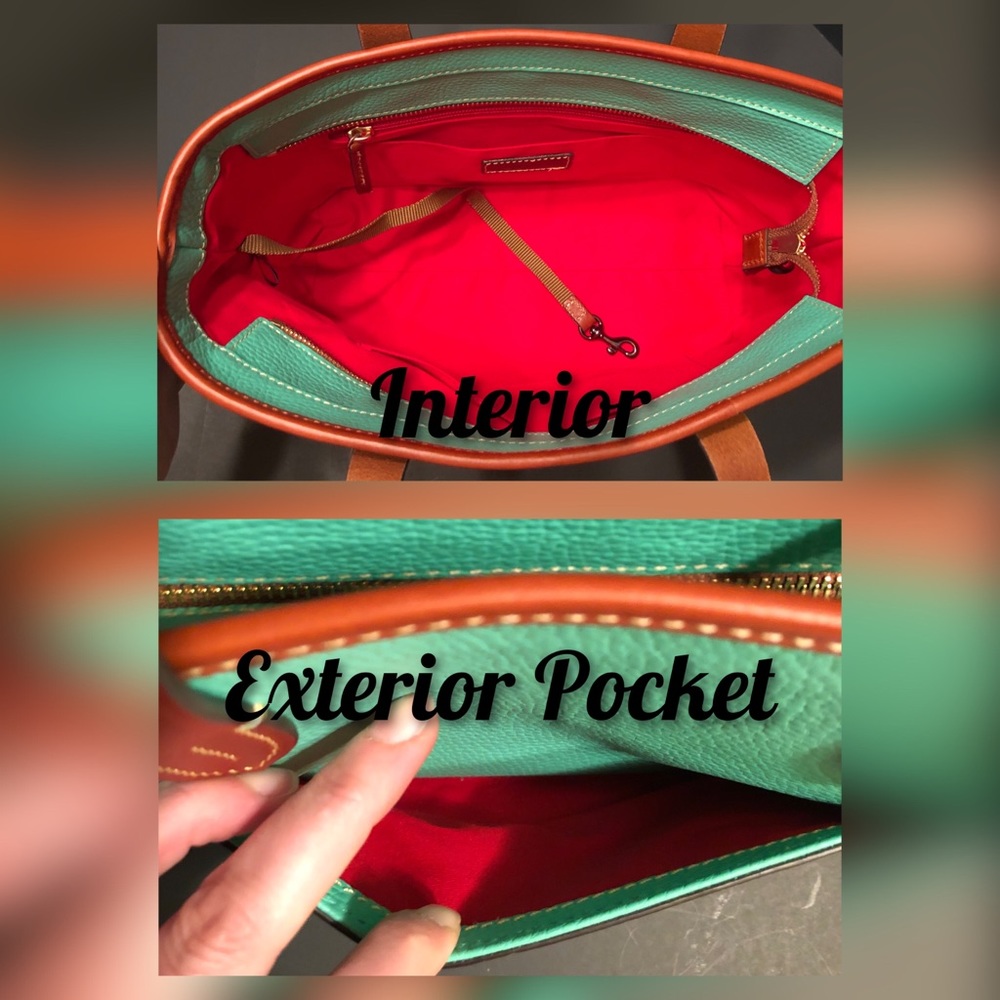 Dooney & Bourke Authentic Turquoise Shoulder Tote, New Without Tags - Picture 10 of 16